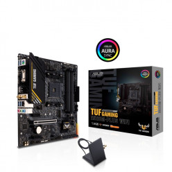 ASUS TUF GAMING A520M-PLUS WIFI, Socket AM4, AMD A520, Dual 4xDDR4-4866, APU AMD graphics, VGA, HDMI, DP, 1xPCIeX16, 4xSATA3, RAID, 2xPCIeX1, RAID, 1xM.2 4.0, ALC897 HDA, 1GbE LAN, WiFi5/BT, 6xUSB3.2, Aura Sync RGB, TUF Comp, mATX